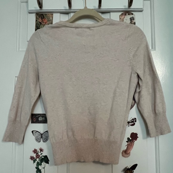 Vintage Cropped Cream Lace Button Up Cardigan | Coquette Fairycore Dark Academia - Picture 3 of 3